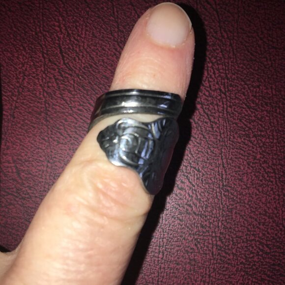 Stainless steel spoon ring size 6 - Picture 6 of 8